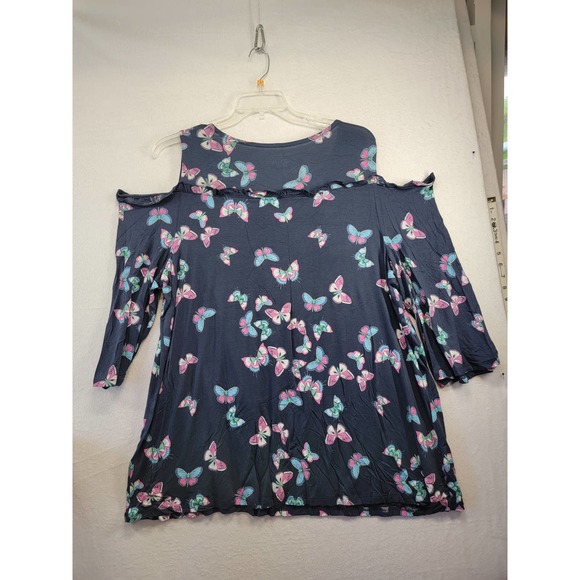 NWT Lane Bryant Butterfly cold shoulder top, SZ 22/24 - Picture 1 of 6